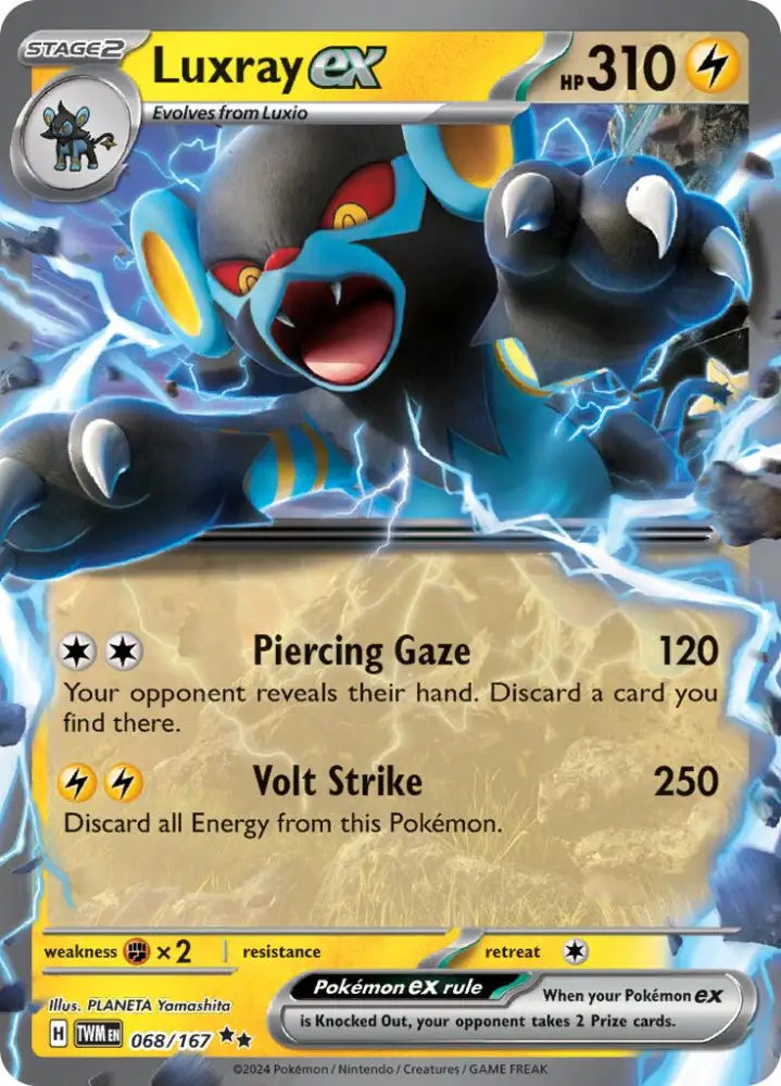 Luxray ex (068/167) [Scarlet & Violet: Twilight Masquerade] - Pokemon Single