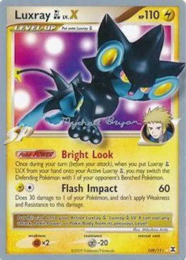 Luxray GL LV.X (109/111) (Happy Luck - Mychael Bryan) [World Championships 2010] - Pokemon Single