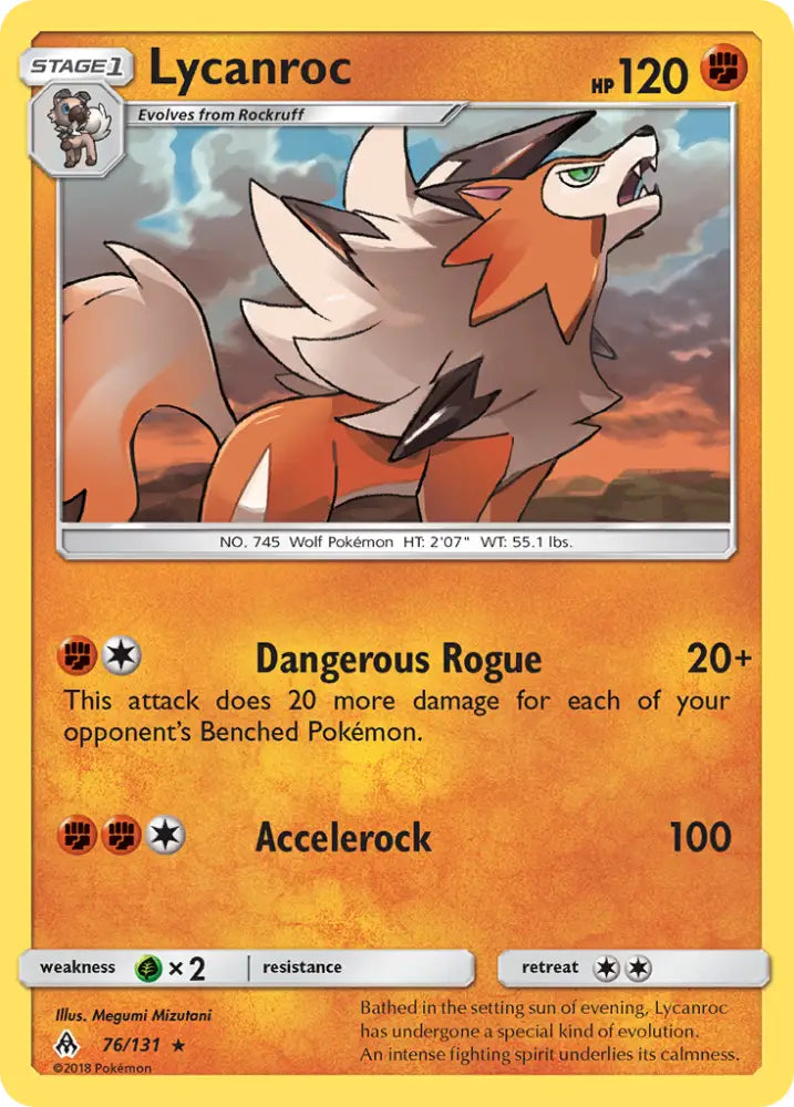 Lycanroc (76/131) [Sun & Moon: Forbidden Light] - Pokemon Single