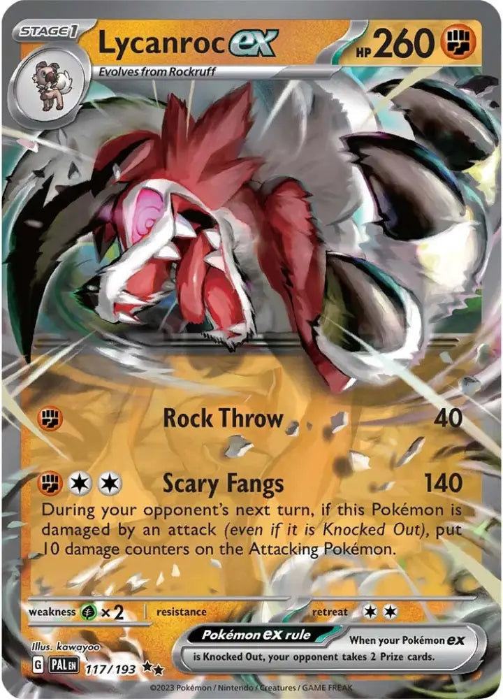 Lycanroc ex (117/193) [Scarlet & Violet: Paldea Evolved] - Pokemon Single