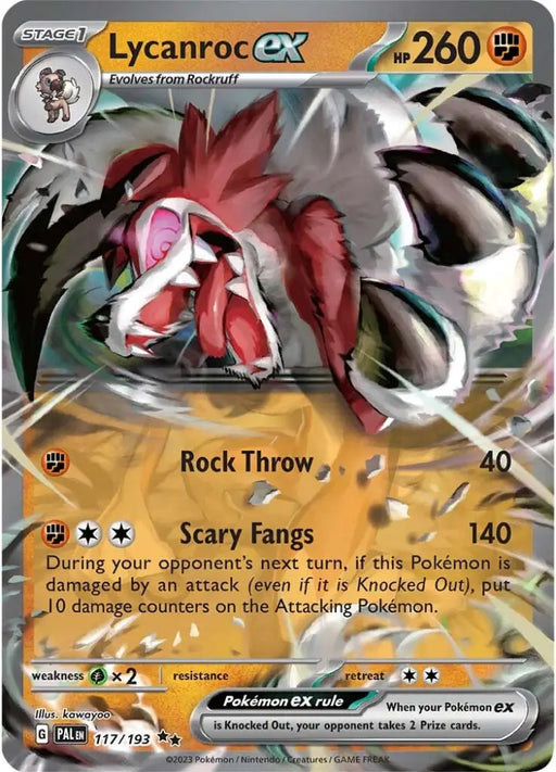 Lycanroc ex (117/193) [Scarlet & Violet: Paldea Evolved] - Pokemon Single