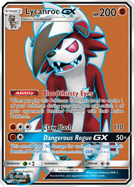 Lycanroc GX (138/145) [Sun & Moon: Guardians Rising] - Pokemon Single