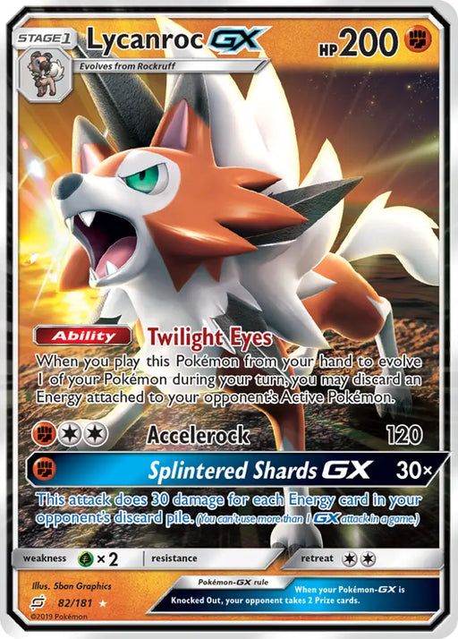 Lycanroc GX (82/181) [Sun & Moon: Team Up] - Pokemon Single