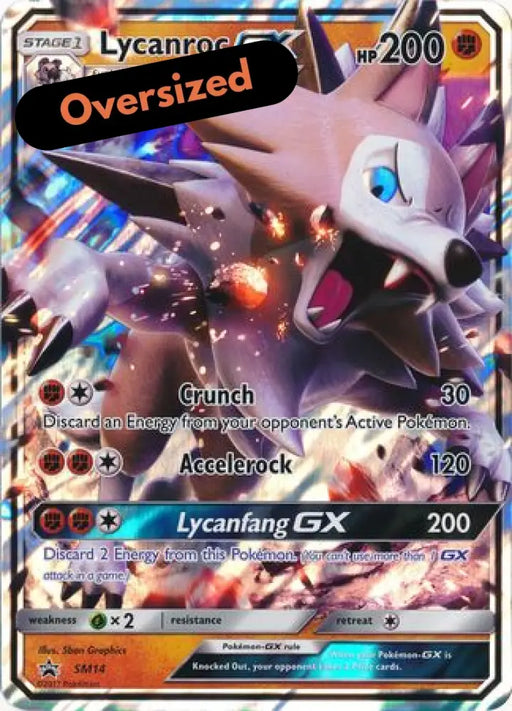 Lycanroc GX (SM14) (Jumbo Card) [Sun & Moon: Black Star Promos] - Pokemon Single
