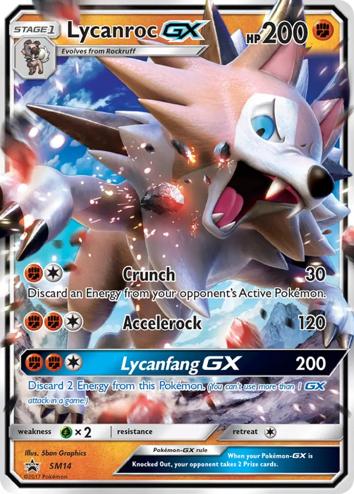 Lycanroc GX (SM14) [Sun & Moon: Black Star Promos] - Pokemon Single