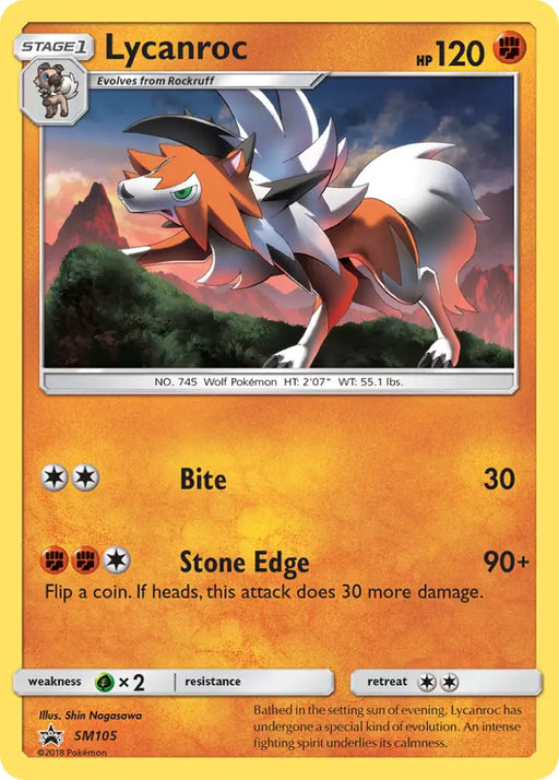 Lycanroc (SM105) [Sun & Moon: Black Star Promos] - Pokemon Single