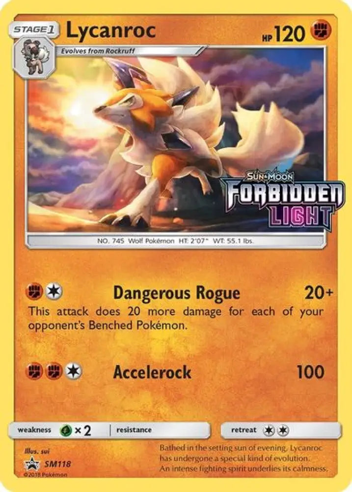 Lycanroc (SM118) (Prerelease Promo) [Sun & Moon: Black Star Promos] - Pokemon Single