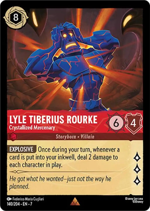 Lyle Tiberius Rourke - Crystallized Mercenary (140/204) [Archazia’s Island] - Lorcana Single