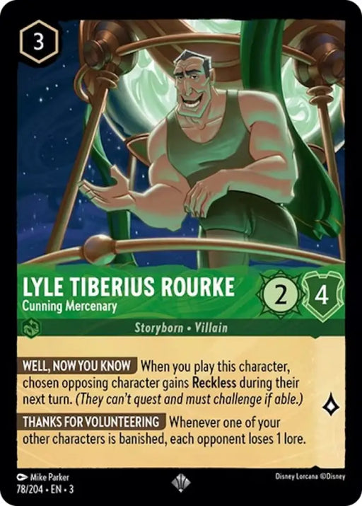 Lyle Tiberius Rourke - Cunning Mercenary (78/204) [Into the Inklands] - Lorcana Single