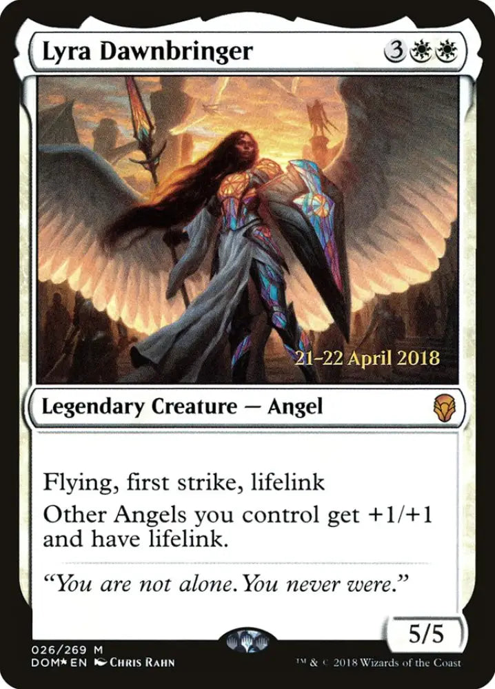 Lyra Dawnbringer [Dominaria Prerelease Promos] - MTG Single