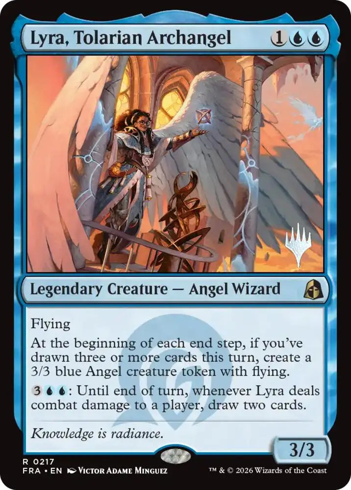 Lyra, Tolarian Archangel (217) [Reality Fracture Promos]