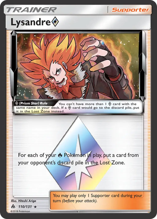 Lysandre (110/131) (Prism Star) [Sun & Moon: Forbidden Light] - Pokemon Single