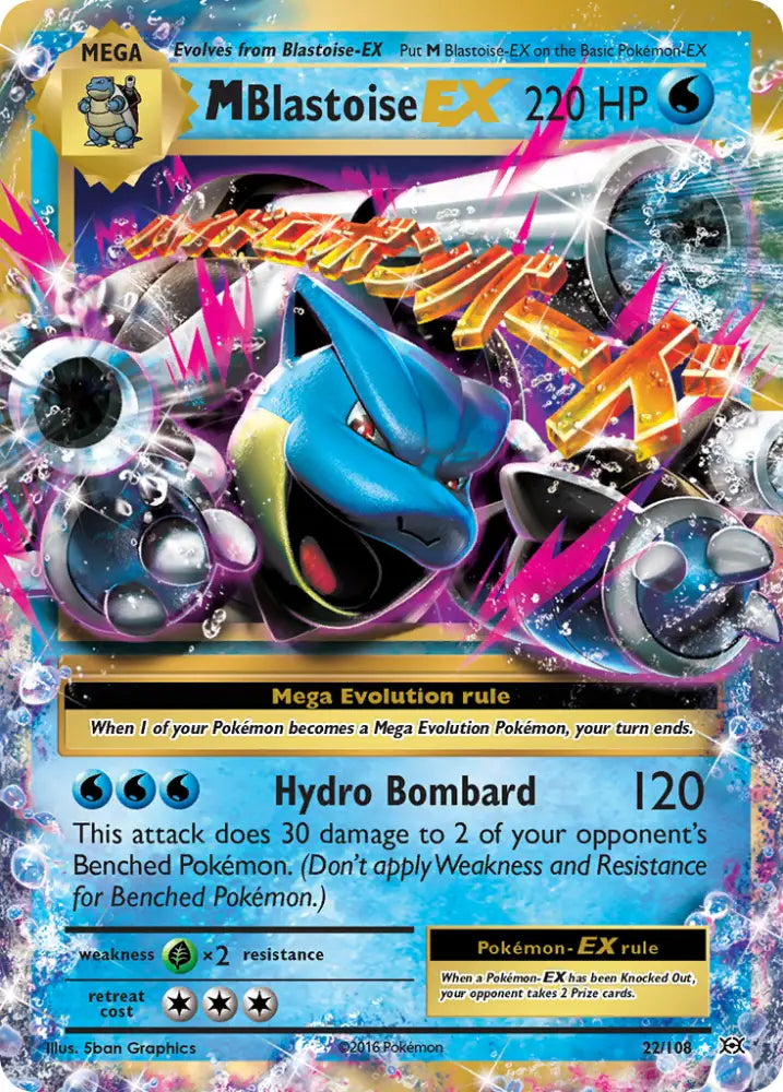M Blastoise EX (22/108) [XY: Evolutions] - Pokemon Single