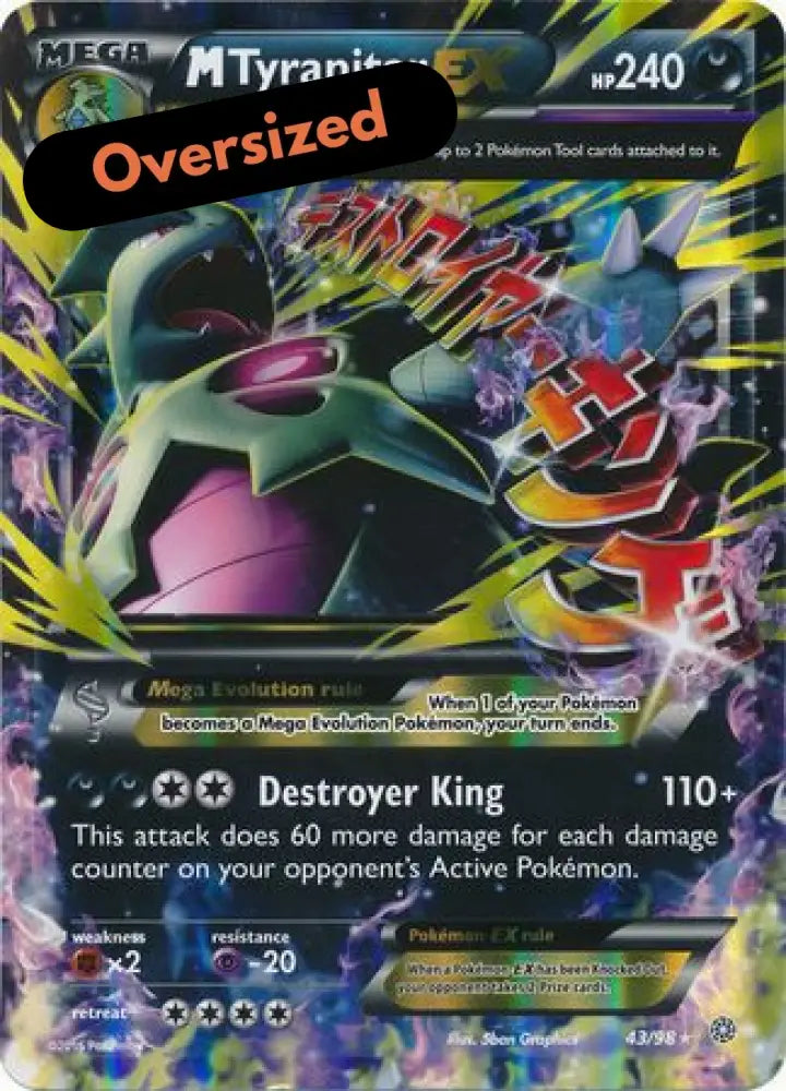 M Tyranitar EX (43/98) (Jumbo Card) [XY: Ancient Origins] - Pokemon Single