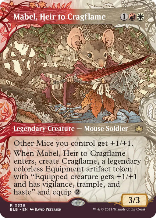 Mabel Heir to Cragflame (Showcase) [Bloomburrow] - MTG Single