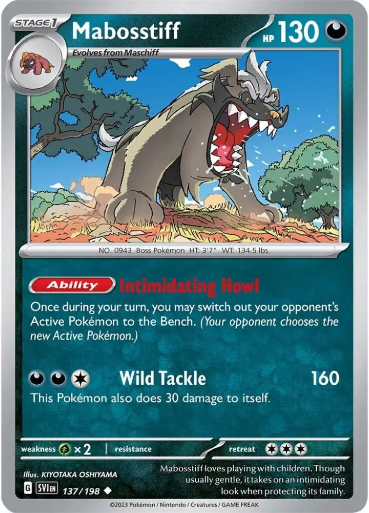 Mabosstiff (137/198) [Scarlet & Violet: Base Set] - Pokemon Single