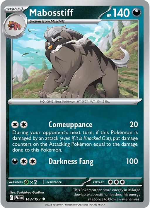 Mabosstiff (143/193) [Scarlet & Violet: Paldea Evolved] - Pokemon Single