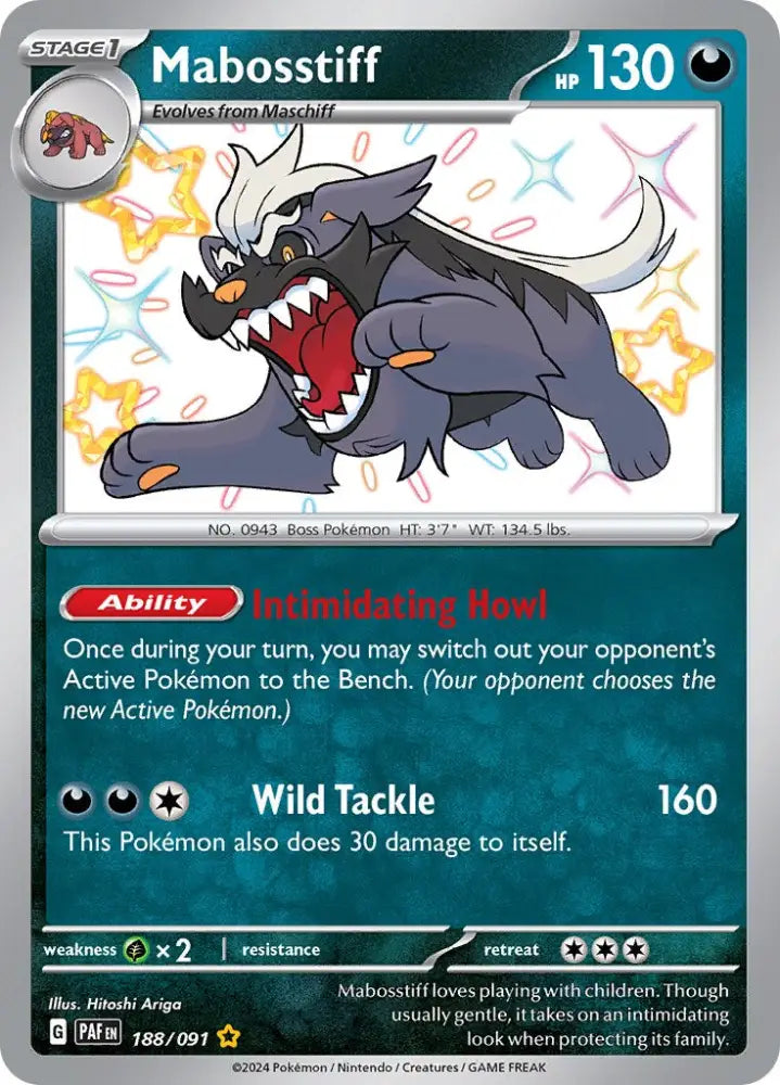 Mabosstiff (188/091) [Scarlet & Violet: Paldean Fates] - Pokemon Single