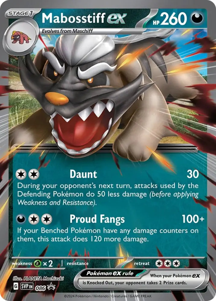 Mabosstiff ex (086) [Scarlet & Violet: Black Star Promos] - Pokemon Single
