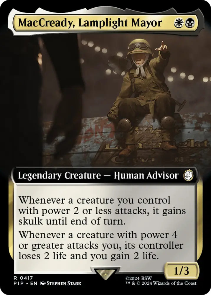 MacCready Lamplight Mayor (Extended Art) [Fallout] - MTG Single
