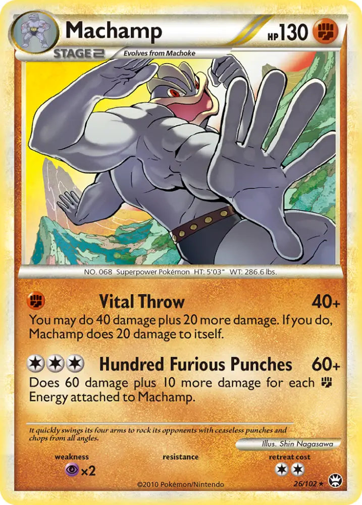 Machamp (26/102) [HeartGold & SoulSilver: Triumphant] - Pokemon Single