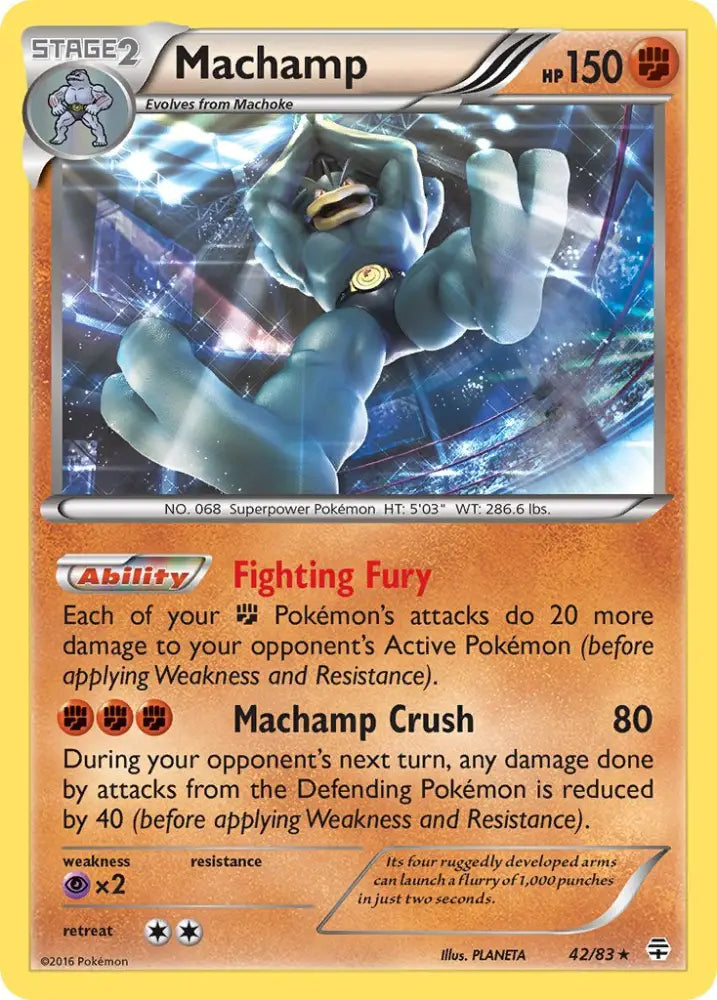 Machamp (42/83) (Theme Deck Exclusive) [XY: Furious Fists] - Pokemon Single
