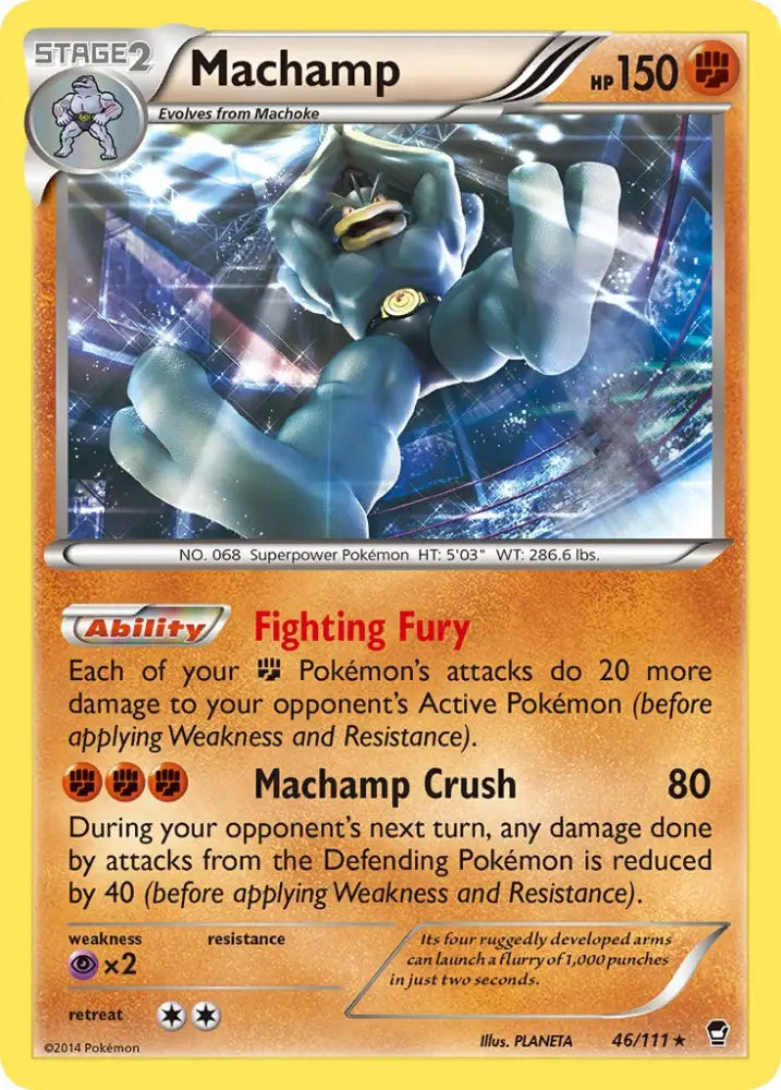 Machamp (46/111) (Cosmos Holo) (Blister Exclusive) [XY: Furious Fists] - Pokemon Single