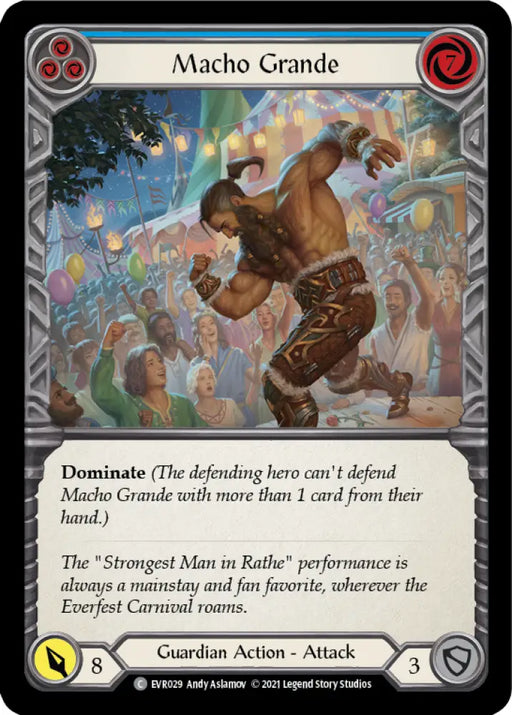 Macho Grande (Blue) [Everfest] 1st Edition Normal - Flesh And Blood Single