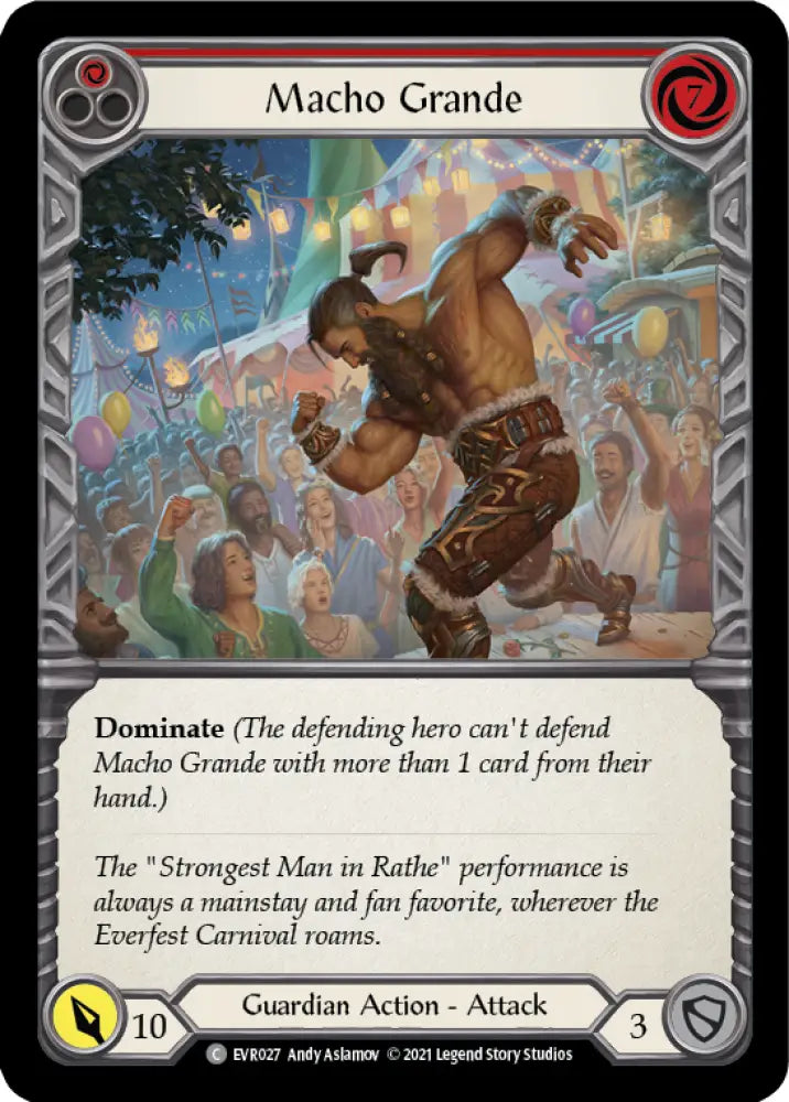 Macho Grande (Red) [Everfest] 1st Edition Rainbow Foil - Flesh And Blood Single