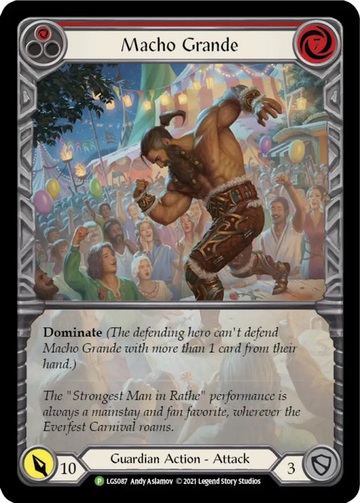 Macho Grande (Red) [LGS087] (Promo) Rainbow Foil - Flesh And Blood Single
