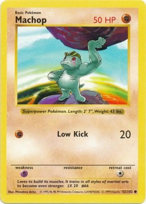 Machop (52/102) [Base Set Shadowless Unlimited] - Pokemon Single
