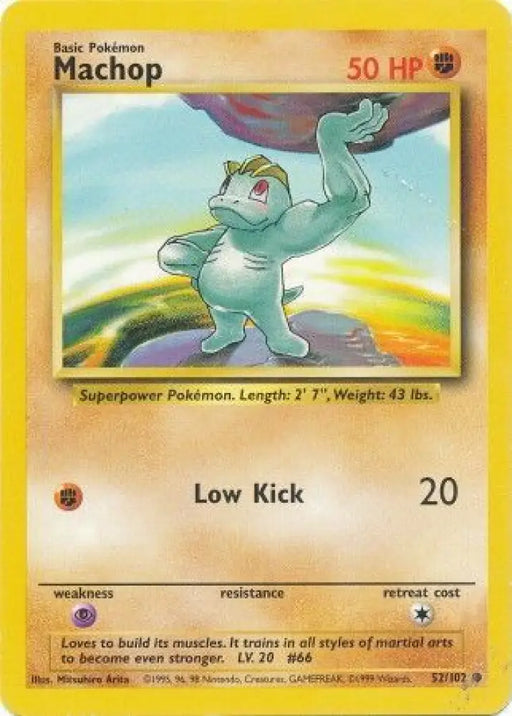 Machop (52/102) [Base Set Unlimited] - Pokemon Single