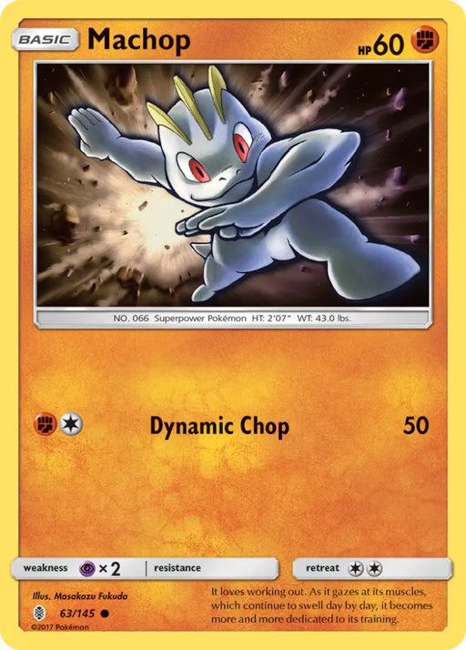 Machop (63/145) [Sun & Moon: Guardians Rising] - Pokemon Single