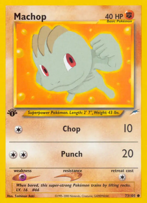 Machop (73/105) [Neo Destiny 1st Edition] - Pokemon Single