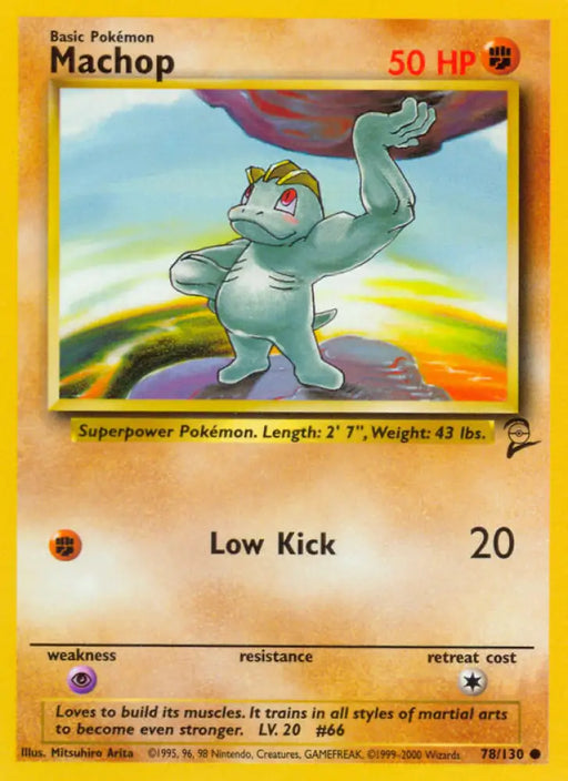 Machop (78/130) [Base Set 2] - Pokemon Single
