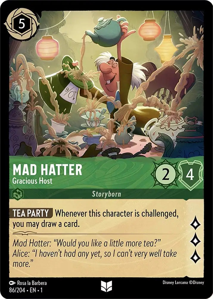 Mad Hatter - Gracious Host (86/204) [The First Chapter] - Lorcana Single