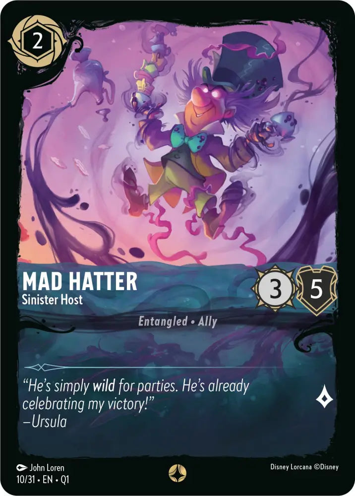 Mad Hatter - Sinister Host (10/31) [Illumineer’s Quest: Deep Trouble] - Lorcana Single