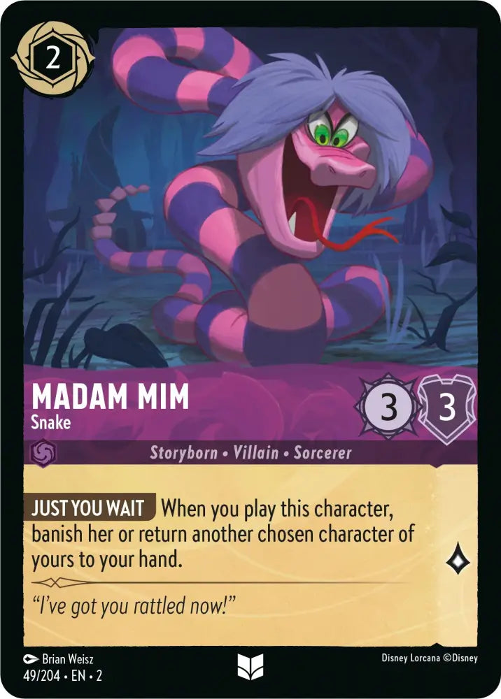 Madam Mim - Snake (49/204) [Rise of the Floodborn] - Lorcana Single