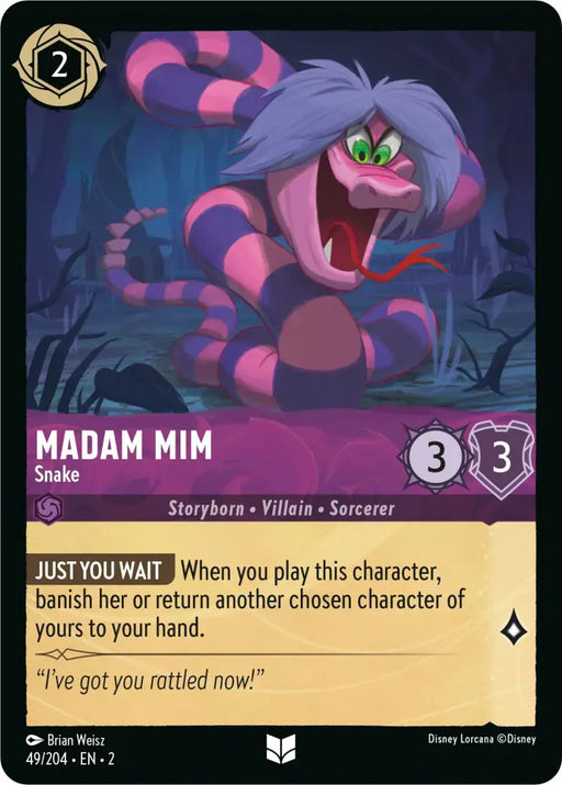 Madam Mim - Snake (49/204) [Rise of the Floodborn] - Lorcana Single