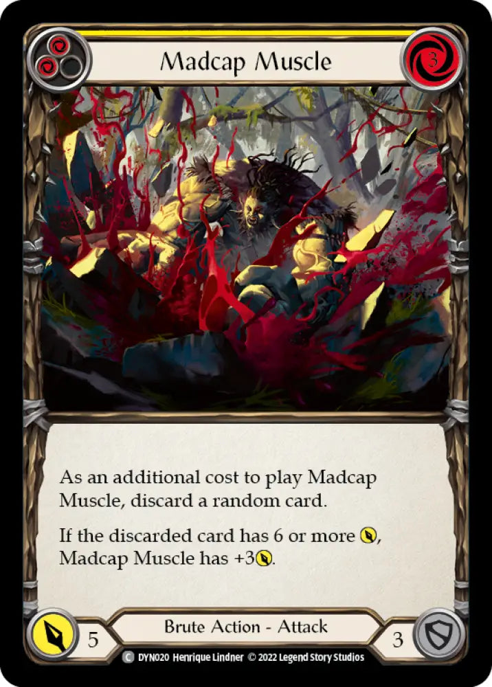 Madcap Muscle (Yellow) [Dynasty] Rainbow Foil - Flesh And Blood Single