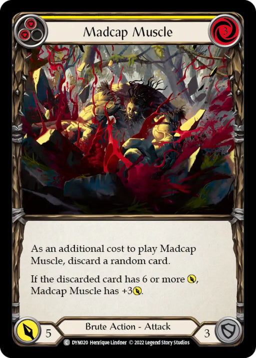 Madcap Muscle (Yellow) [Dynasty] Rainbow Foil - Flesh And Blood Single