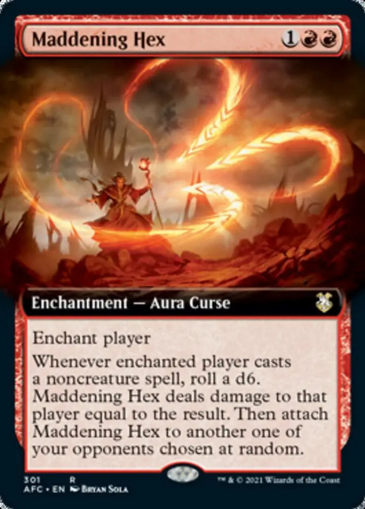 Maddening Hex (Extended Art) [Dungeons & Dragons: Adventures in the Forgotten Realms Commander] - MTG Single
