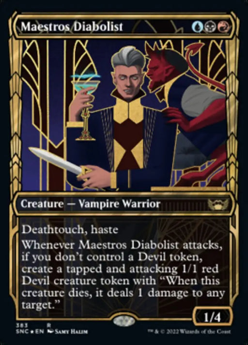 Maestros Diabolist (Showcase Golden Age Gilded Foil) [Streets of New Capenna] - MTG Single