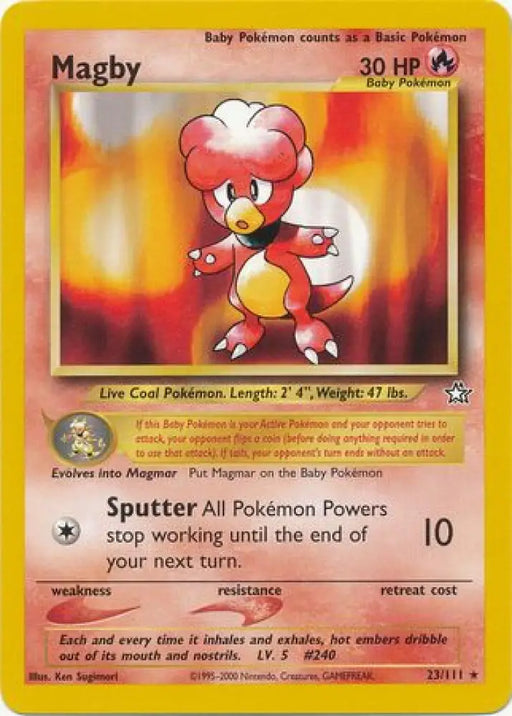 Magby (23/111) [Neo Genesis Unlimited] - Pokemon Single