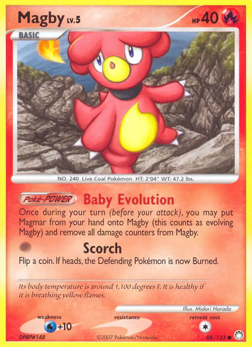 Magby (88/123) [Diamond & Pearl: Mysterious Treasures] - Pokemon Single