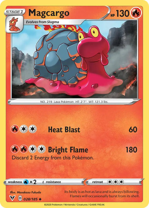 Magcargo (028/185) [Sword & Shield: Vivid Voltage] - Pokemon Single