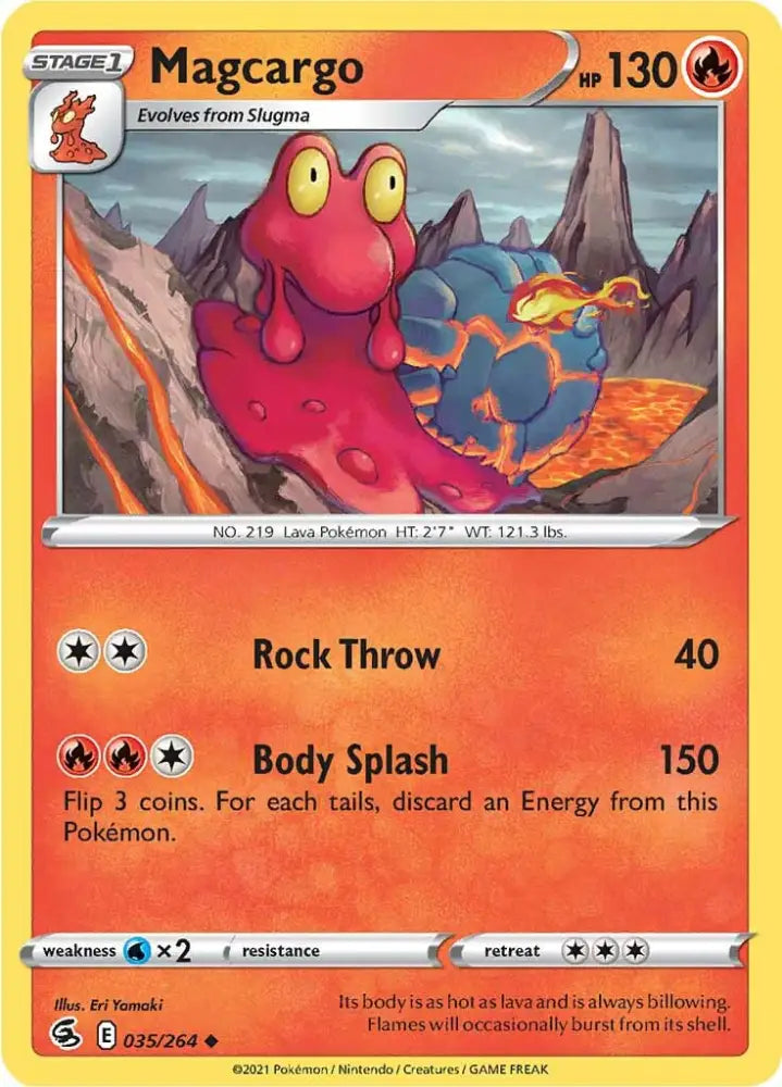 Magcargo (035/264) [Sword & Shield: Fusion Strike] - Pokemon Single