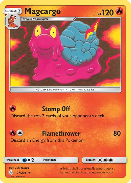 Magcargo (27/236) [Sun & Moon: Cosmic Eclipse] - Pokemon Single