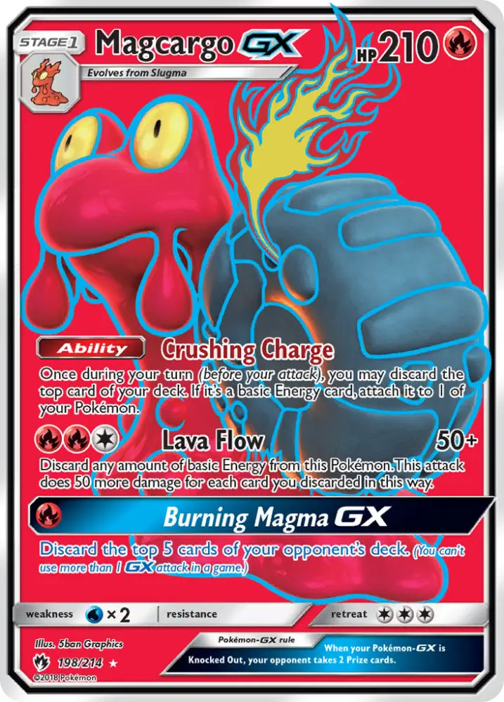 Magcargo GX (198/214) [Sun & Moon: Lost Thunder] - Pokemon Single