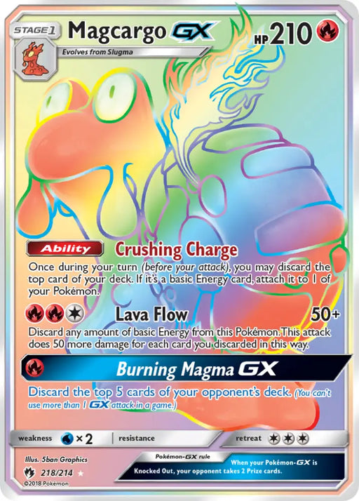 Magcargo GX (218/214) [Sun & Moon: Lost Thunder] - Pokemon Single
